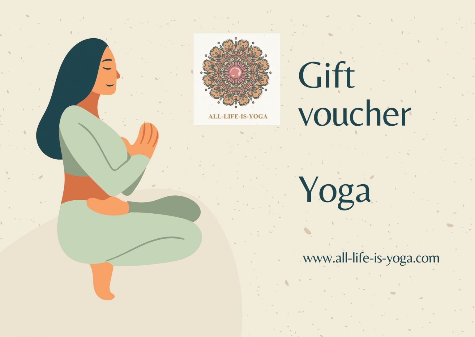 Yoga gift voucher All life is yoga